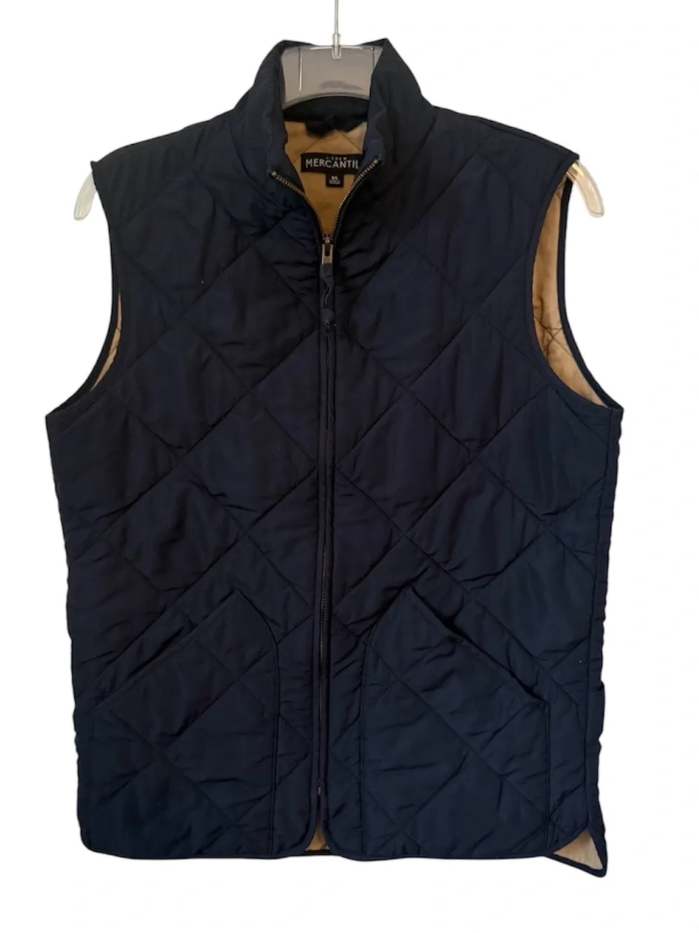 J. Crew Mercantile Women's Size XS Navy Blue Zip Up Quilted Puffer Vest
